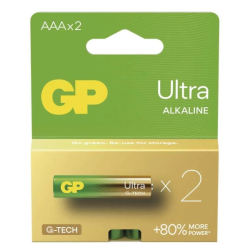 baterie alkalická GP Ultra (G-TECH) LR03 (AAA), krabička 2ks