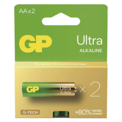 baterie alkalická GP Ultra (G-TECH) LR6 (AA), krabička 2ks