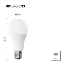 žárovka LED Classic A60, 13W (100W), E27, 1521lm, 2700K (teplá bílá)