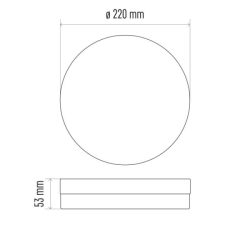 LED svítidlo TORI s MW poh.čidlem 15W 1500lm 4000K (neutr.bílá) IP54, kruh 220x53mm