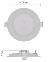 LED svítidlo NEXXO kruh 120, vest.bílé, 7W, 480lm, 4000K (neutr.bílá), IP40/20